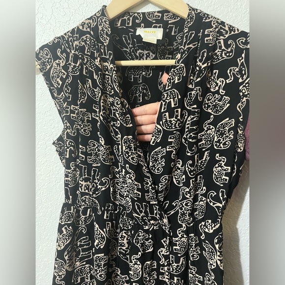 Anthropologie Maeve Elephant Noronha Faux Wrap Size XSmallP - Picture 4 of 12